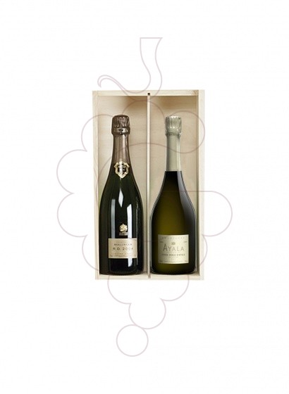 Photo Boîtes de Noël Pack 2 Bouteilles de Vin + Assortiments + Jambon 5J (Jabugo) 5k