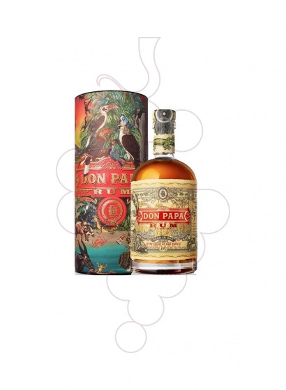 Photo Rhum Don Papa avec Etui + Coupe métallique