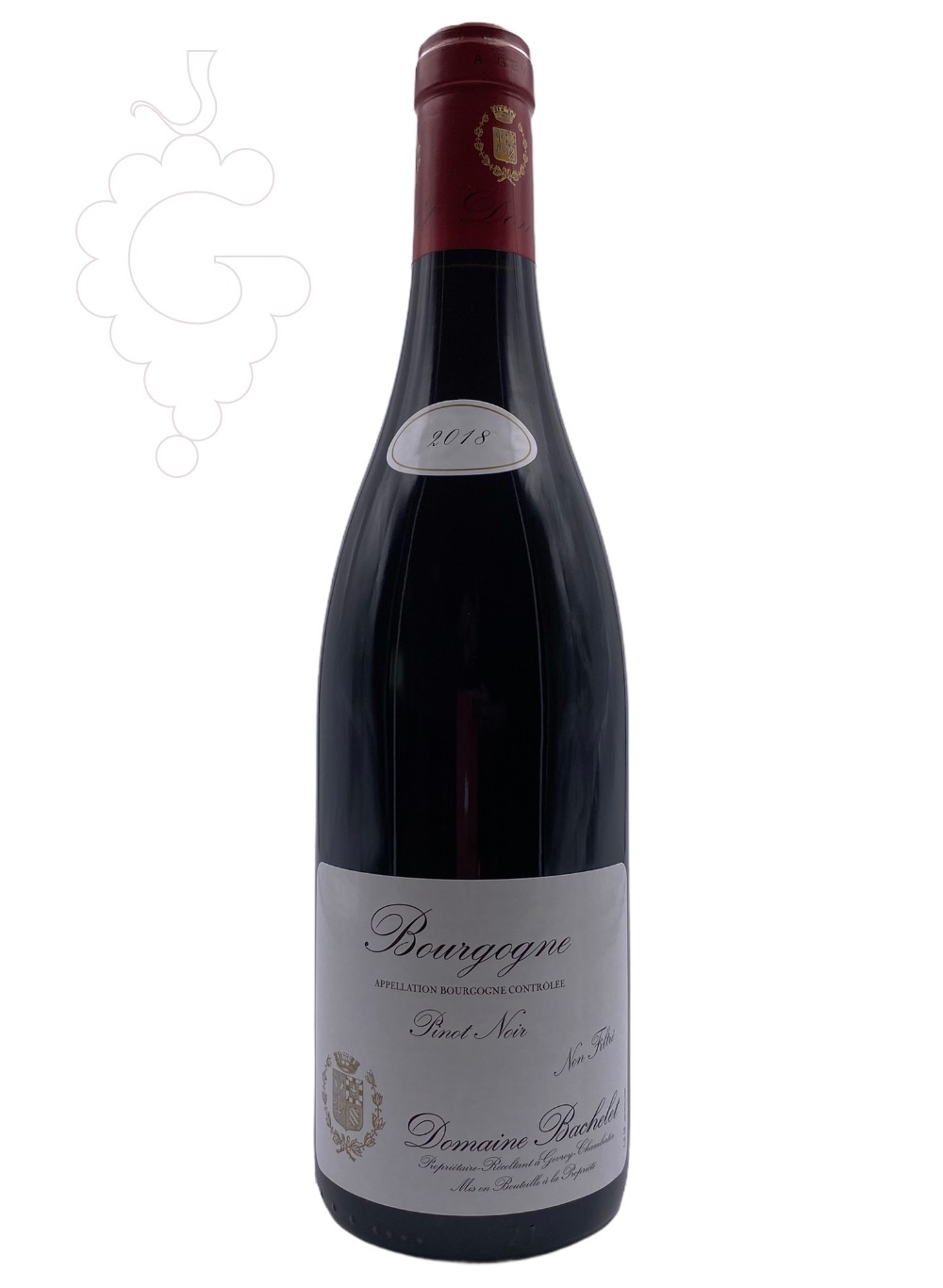 Photo Bachelet Bourgogne Pinot Noir vin rouge