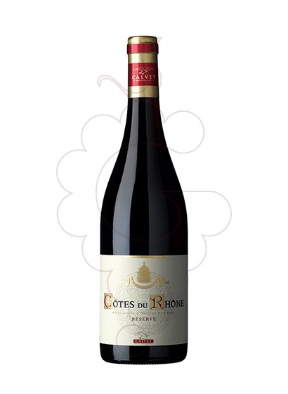 Photo Calvet Cotes du Rhone  vin rouge