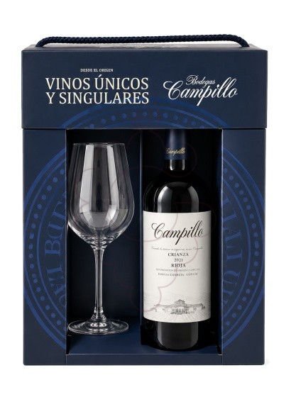 Photo Coffrets cadeaux Campillo crianza 1 bot + copa