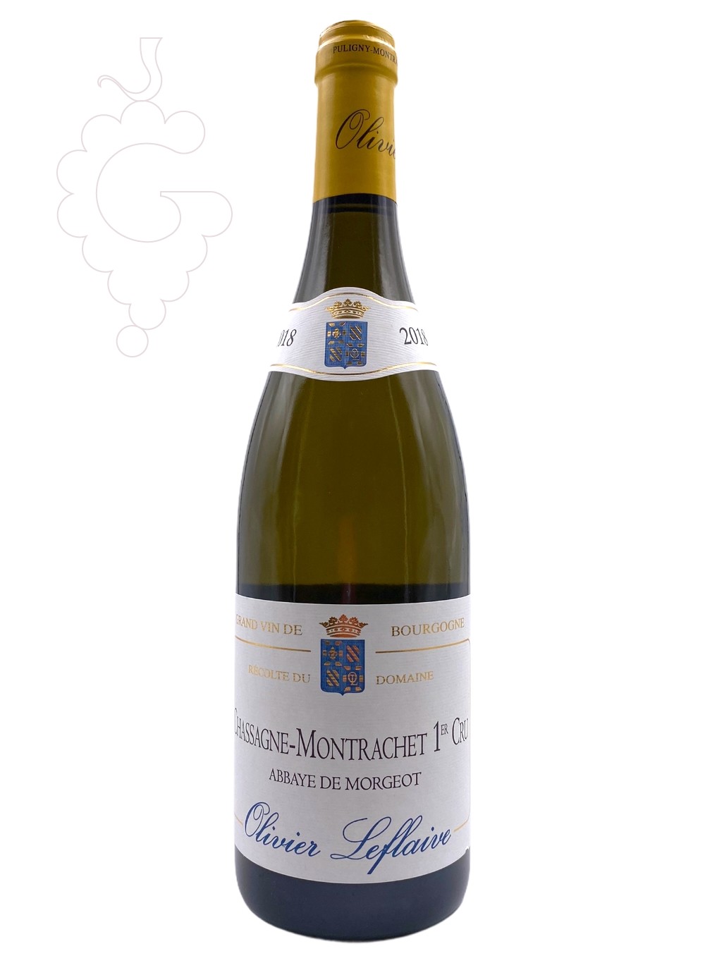 Photo Domaine Leflaive Chassagne-Montrachet 1er Cru Abbaye de Morgeot vin blanc