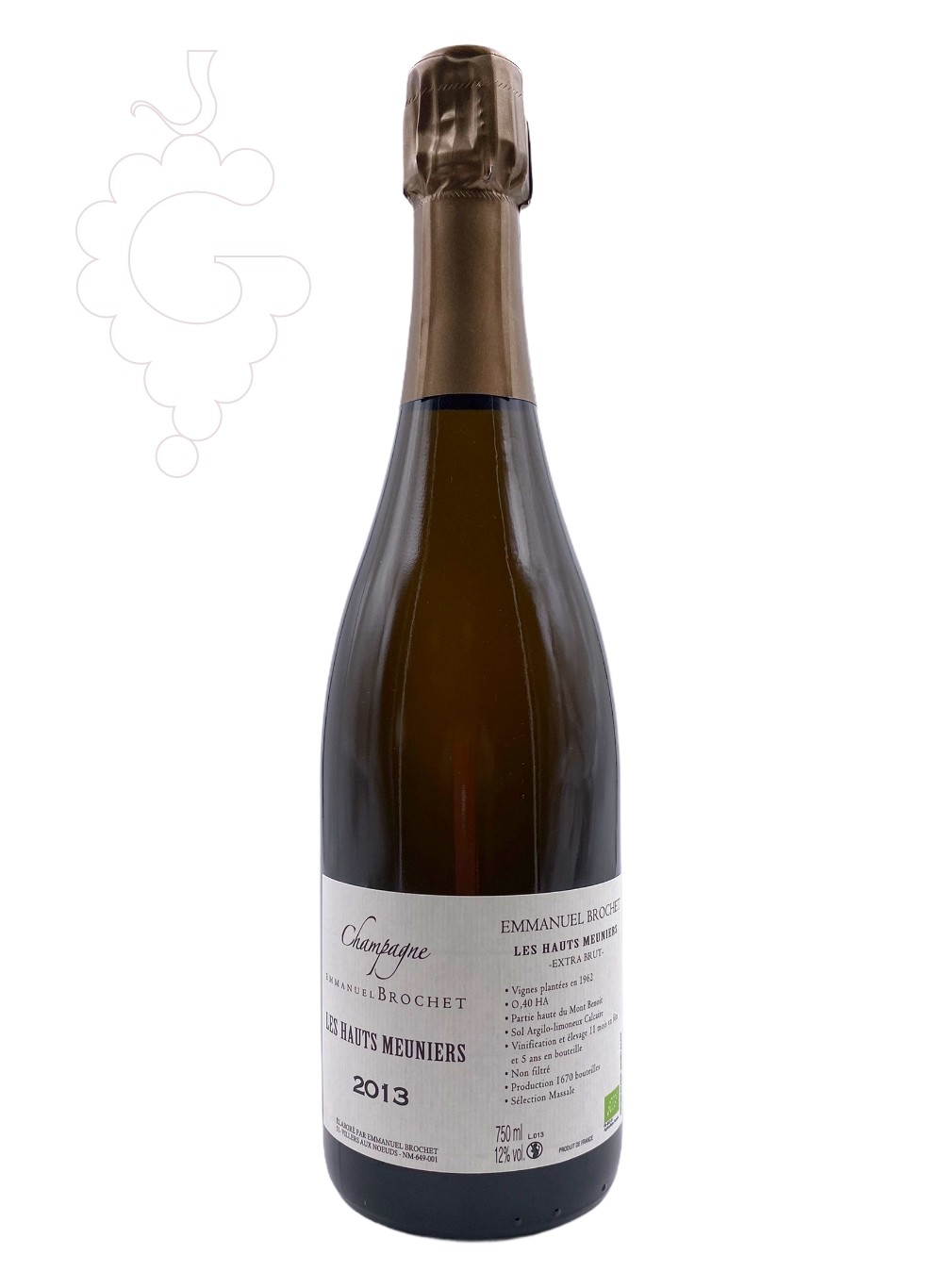 Photo Emmanuel Brochet Les Hauts Meuniers Extra Brut vin mousseux