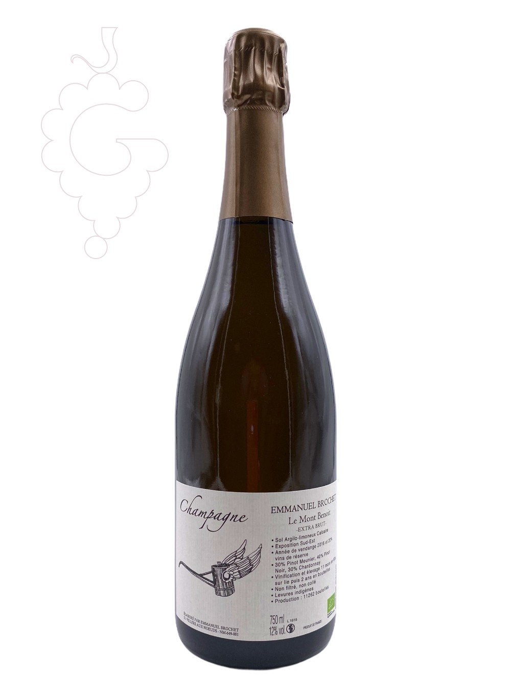Photo Emmanuel Brochet Le Mont Benoît Extra brut 1er Cru vin mousseux