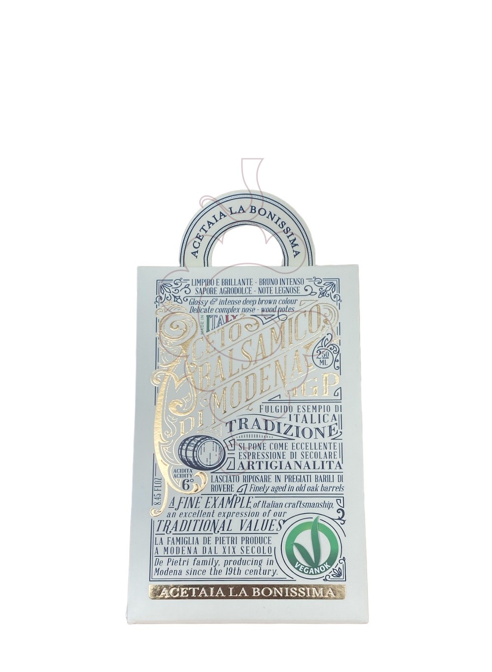 Photo Vinaigres Acetaia bonissima veganok 25cl