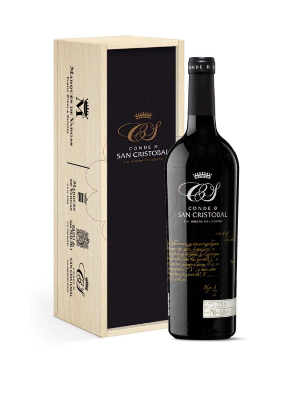 Photo Conde de San Cristóbal Magnum etui en bois vin rouge