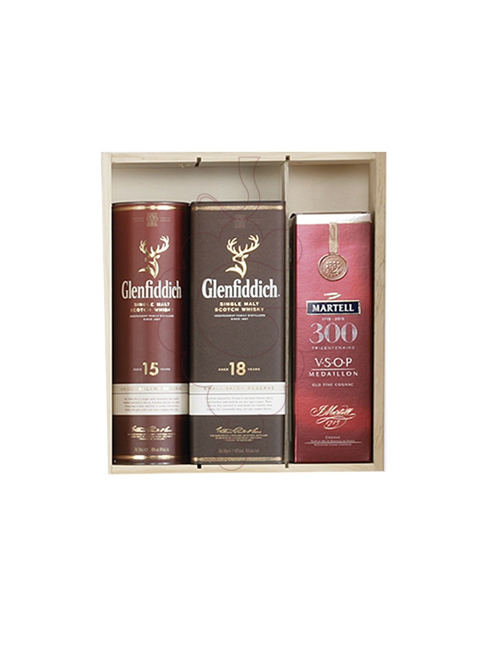 Photo Boîtes de Noël Pack du 2 bouteilles du Whisky + 1 bouteille Cognac