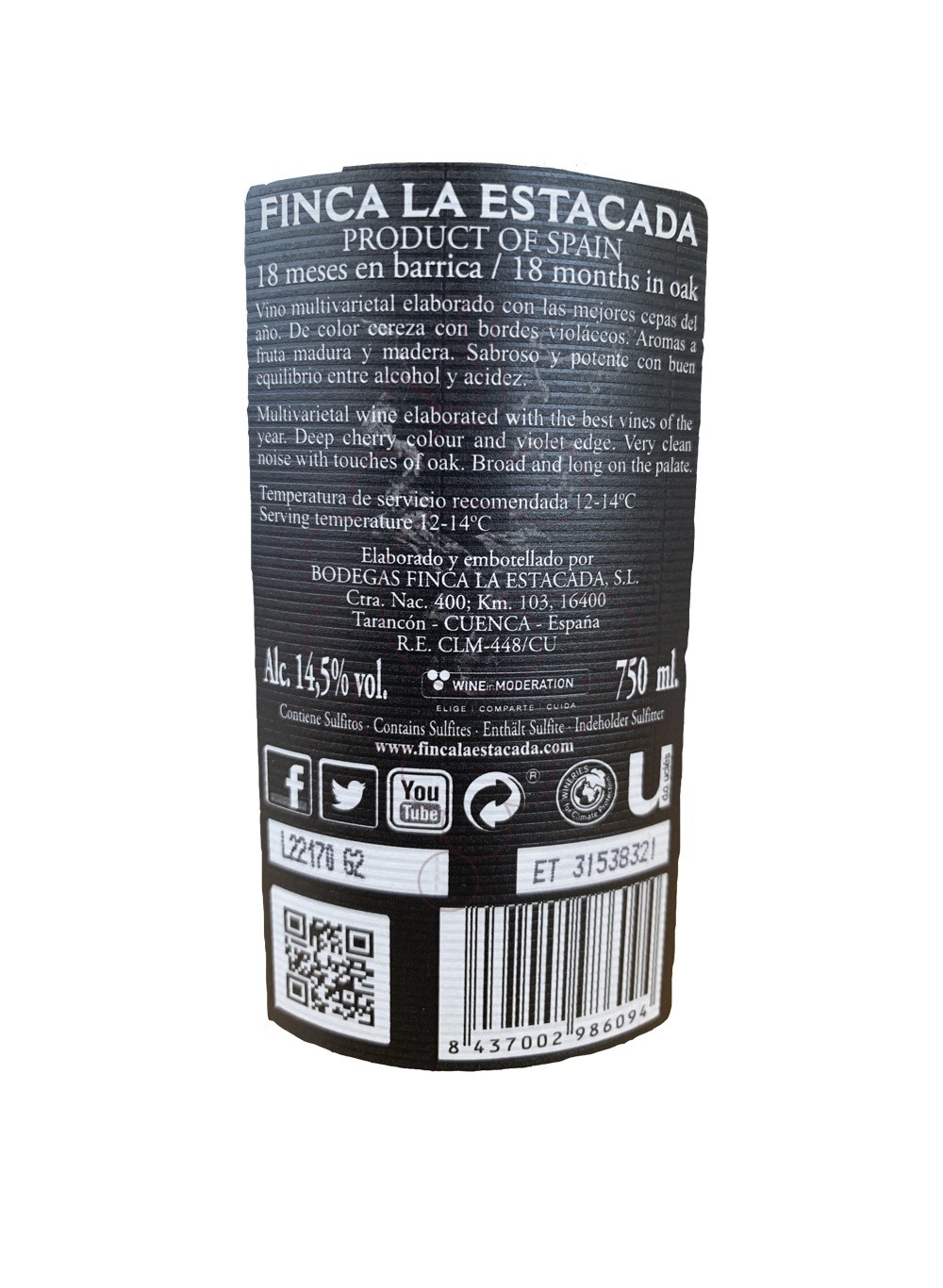 Photo Finca la Estacada Varietales vin rouge