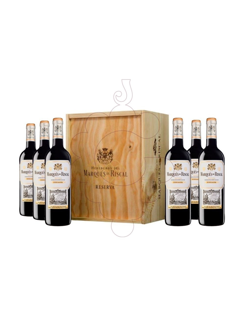 Photo Coffrets cadeaux Marques de Riscal Reserva (pack fusta 6 u.)