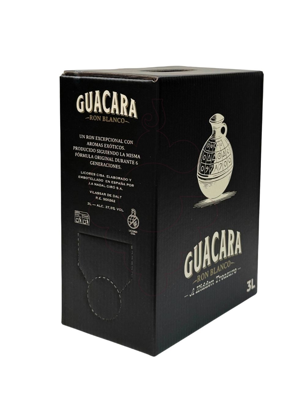 Photo Rhum Ron Blanc Guacara Bag Box 3LT