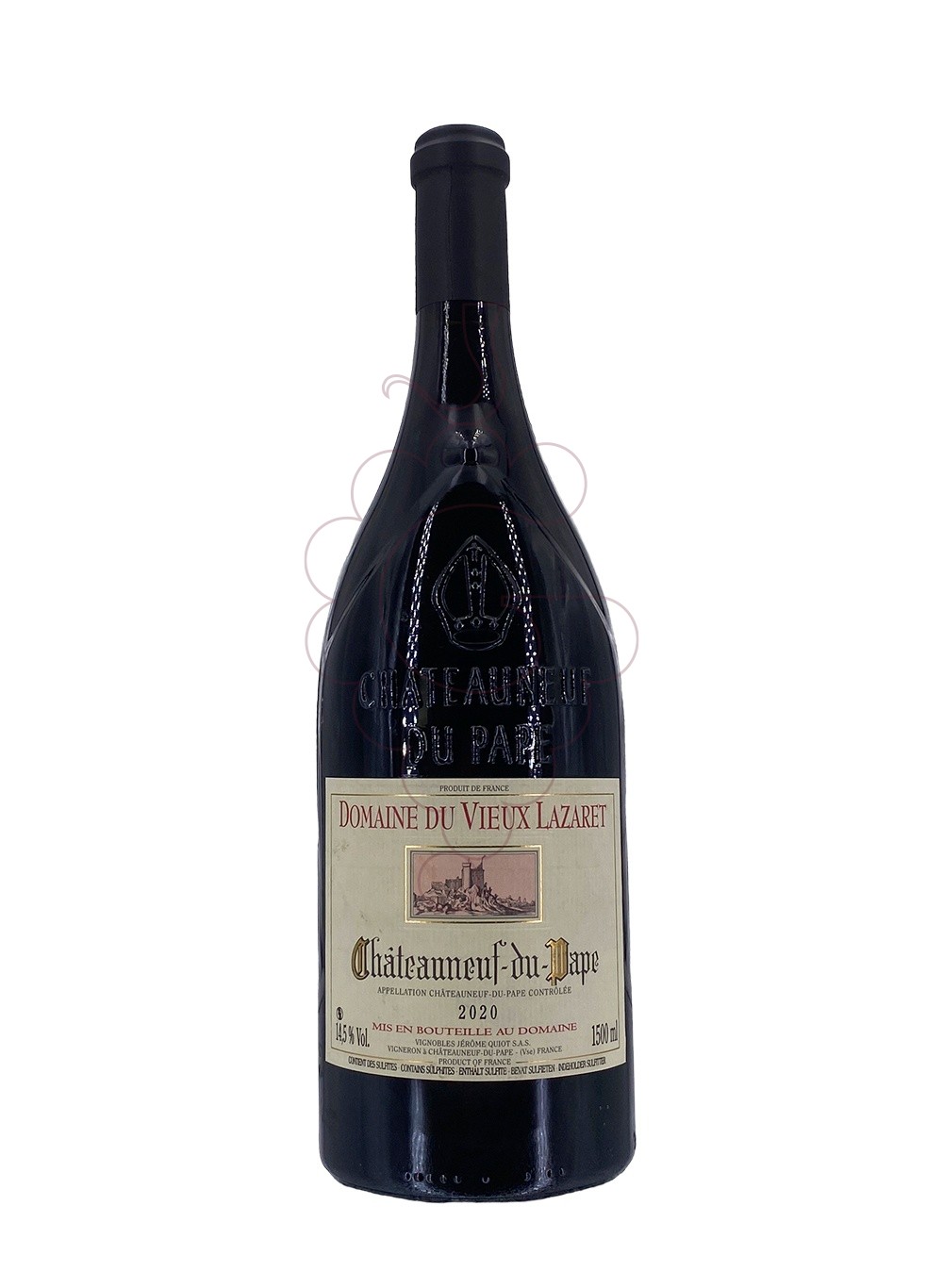 Photo Vieux lazaret chat-pape magnum vin rouge