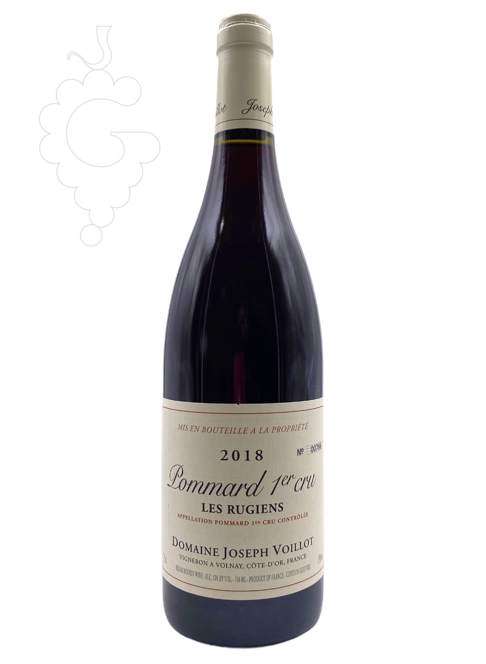 Photo Joseph Voillot Pommard 1er Cru Les Rugiens vin rouge