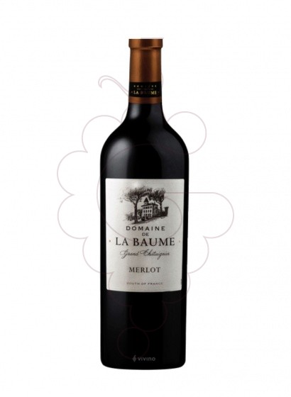 Photo La Baume Chataign Merlot vin rouge