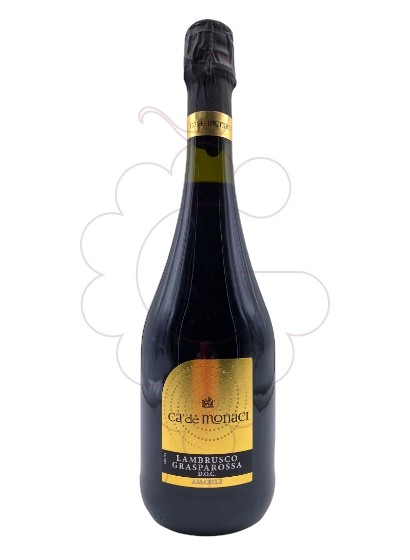 Photo Lambrusco ca'de Monaci Rouge vin mousseux