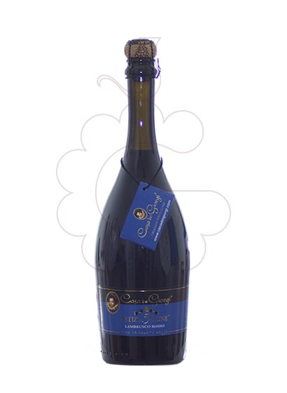 Photo Lambrusco Letizia 5 Lune Rosso Dolce vin mousseux