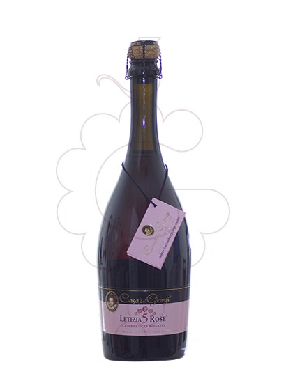 Photo Lambrusco Letizia 5 Rose Rosato Dolce vin mousseux