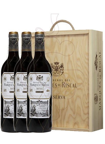 Photo Coffrets cadeaux Marques de Riscal Reserva (pack fusta 3 u.)