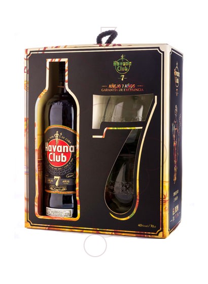 Photo Rhum Havana Club 7 Ans Pack (1 u + verres)