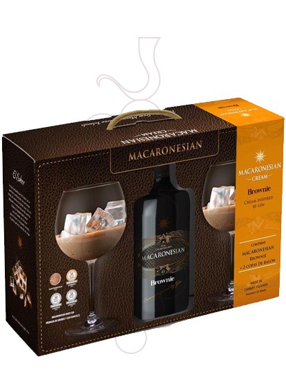 Photo Liqueur Macaronesian Brownie Pack (1 u + 2 verres)