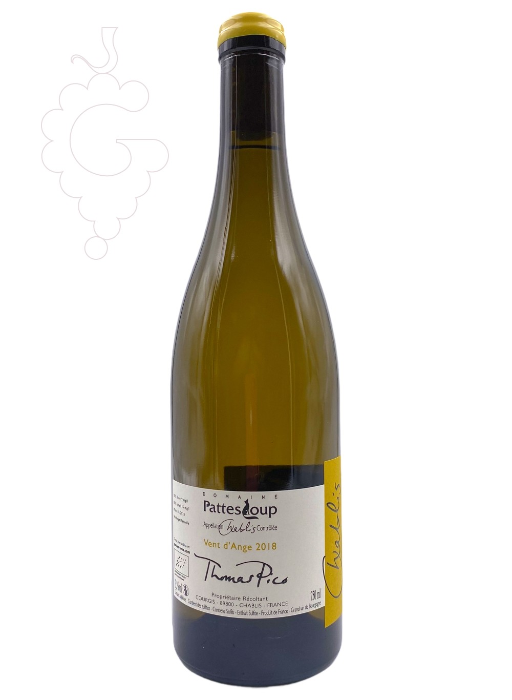 Photo Pattes Loup Chablis Vent d'Ange vin blanc