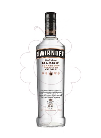 Photo Vodka Smirnoff Etiquette Noir