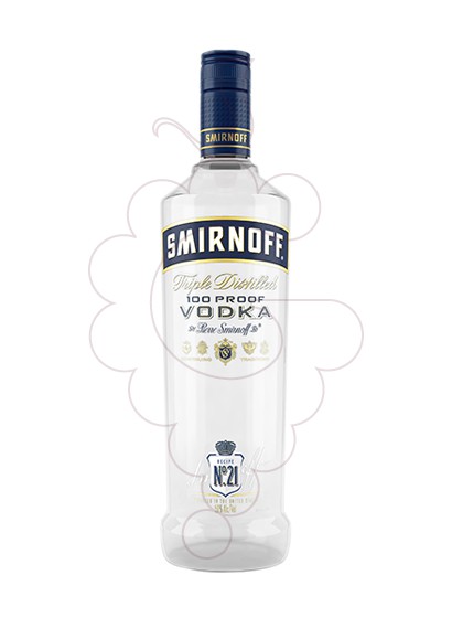 Photo Vodka Smirnoff Etiquette Bleu