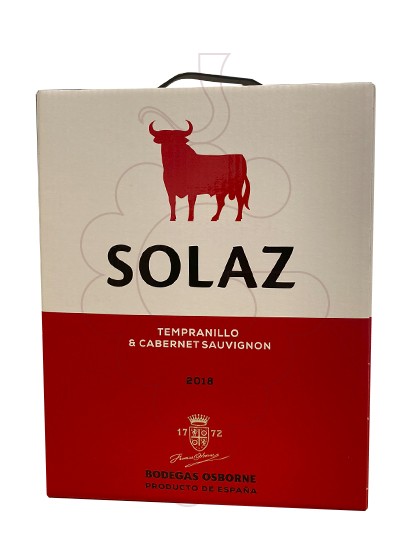 Photo Solaz Bag in Box vin rouge